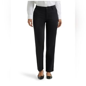 Lee Straight Leg Pants Black Size 18 NWT Mid Rise 31" Inseam Workwear Stretch